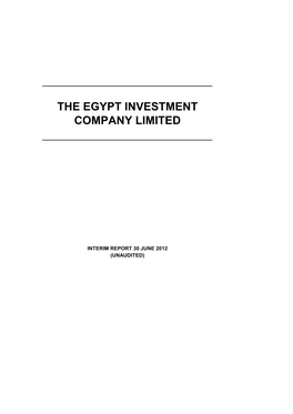 The Egypt Investment Company Limited
