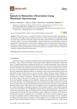 Spinels in Meteorites: Observation Using Mössbauer Spectroscopy