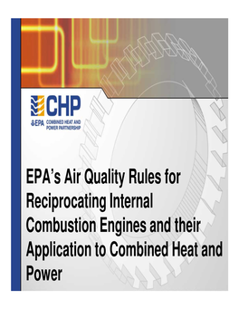 EPA's Air Quality Rules for Reciprocating Internal Combustion