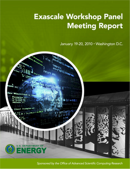 Exascale Workshop Panel Report Meeting