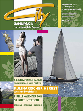 KULINARISCHER HERBST Wein Und Weinfeste PIRELLI KALENDER 2012 50 JAHRE INTERBOOT