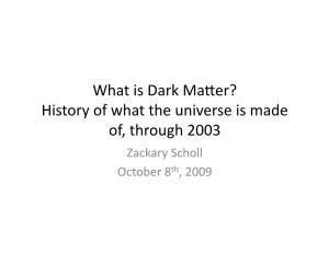 What Is Dark Matter