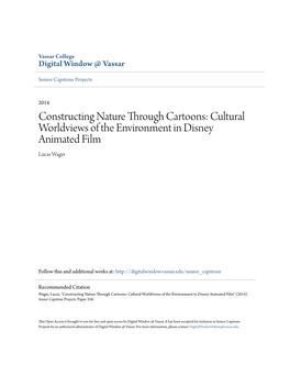 Cultural Worldviews of the Environment in Disney Animated Film Lucas Wager