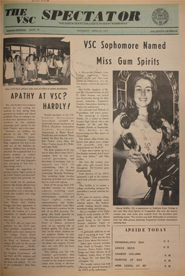 The Spectator, April 27, 1972. Vol. 38, Issue