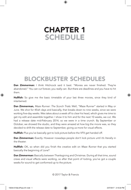 Chapter 1 Schedule