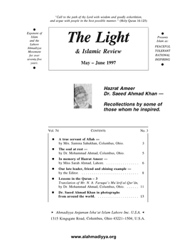 The Light & Islamic Review