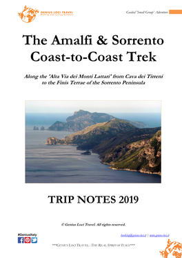 The Amalfi & Sorrento Coast-To-Coast Trek