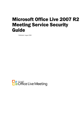 Microsoft Office Live Meeting Service Security Guide.Pdf