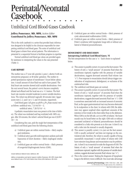 Perinatal/Neonatal Casebook ⅢⅢⅢⅢⅢⅢⅢⅢⅢⅢⅢⅢⅢⅢ Umbilical Cord Blood Gases Casebook