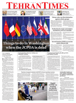 Things to Do in Washington When the JCPOA Is Dead