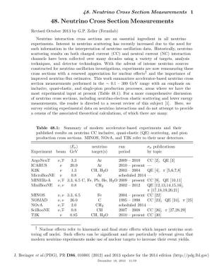 48. Neutrino Cross Section Measurements 1 48