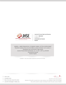 Redalyc.Situational Coupling at the Ruck and Its Effects on Phase Momentum and Success in International Men's and Women'