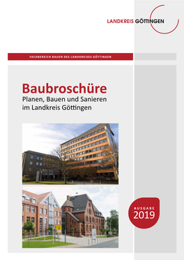Baubroschüre Planen, Bauen Und Sanieren Im Landkreis Göttingen
