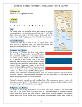 Instrument: Ranāt Ēk, a Xylophone Leader Country: Thailand