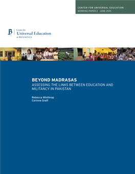 Beyond Madrasas Assessing the Links Between Education and Militancy in Pakistan