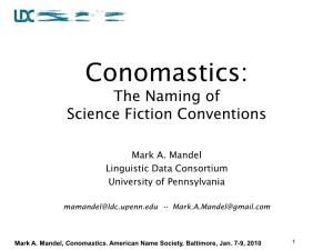 Conomastics: the Naming of Science Fiction Conventions