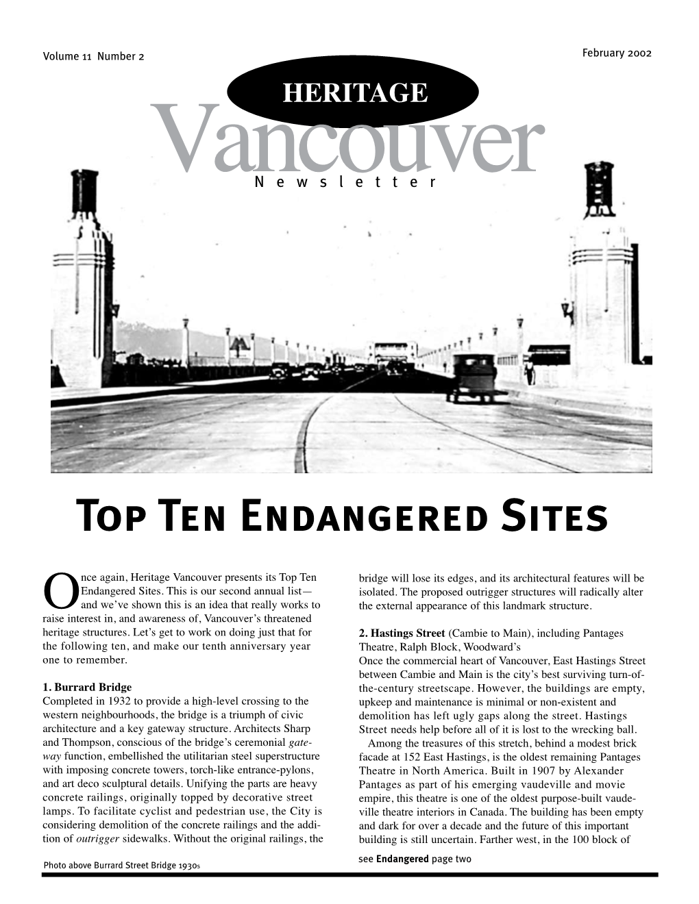 Top Ten Endangered Sites