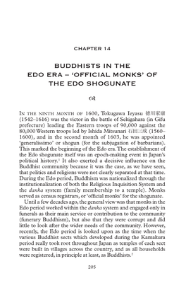 Buddhists in the Edo Era – 'Official Monks'