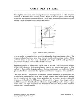 Gusset Plate Stress