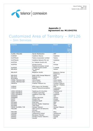 Customized Area of Territory – RP126 – Sim Services