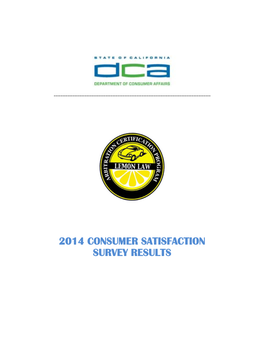 2014 Consumer Satisfaction Survey Results