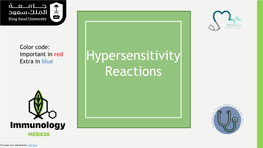 Hypersensitivity Reactions