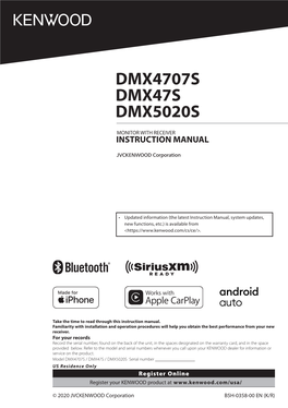 Kenwood DMX4707S Owner's Manual