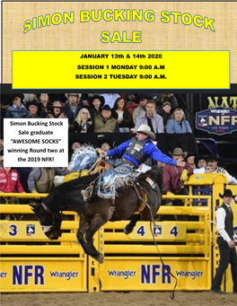 Simon Bucking Stock Sale Graduate “AWESOME SOCKS” Winning Round Two at the 2019 NFR!