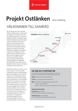 Infofolder Ostlanken Linköping