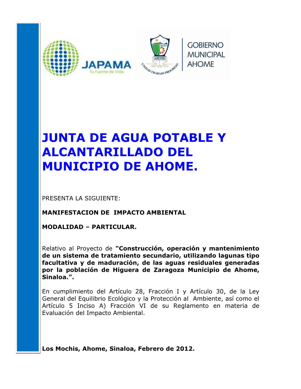 Junta De Agua Potable Y Alcantarillado Del Municipio De Ahome