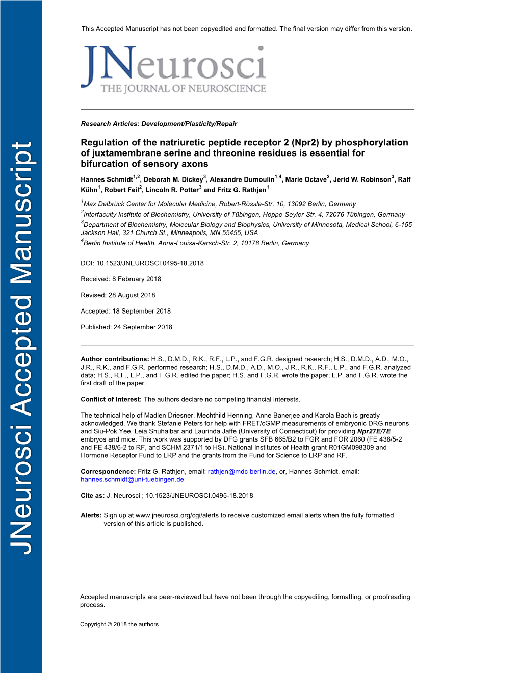 Regulation of the Natriuretic Peptide Receptor 2 (Npr2) by Phosphorylation of Juxtamembrane Serine and Threonine Residues Is