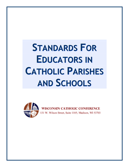 Personnel Standards for Catholic Catechetical Leaders And