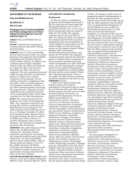 Designations of Critical Habitat for Plant Species From