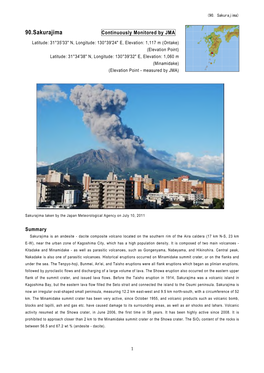 90.Sakurajima Continuously Monitored by JMA