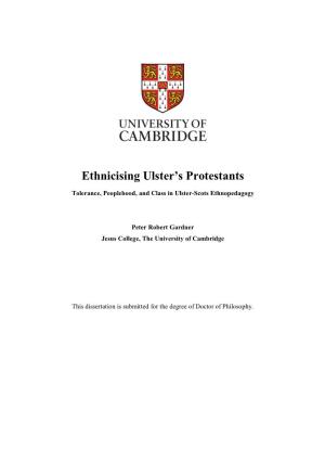Ethnicising Ulster's Protestants