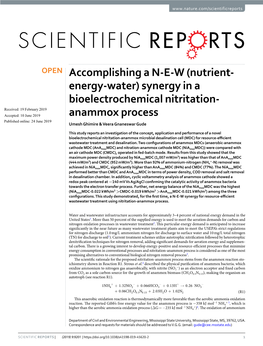 Synergy in a Bioelectrochemical Nitritation-Anammox Process