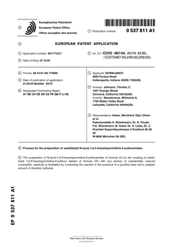 Process for the Preparation of Substituted N-\Aryl