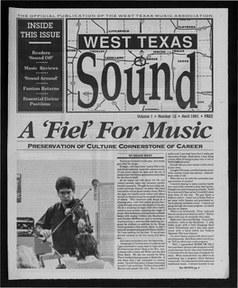 West Texas Sound 1991 04 01