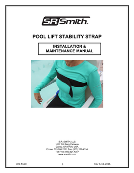 Stability Strap Installation(Pdf)