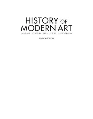 History of Modern Art Painting Sculpture Architecture Photography