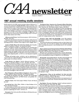 Summer 1986 CAA Newsletter