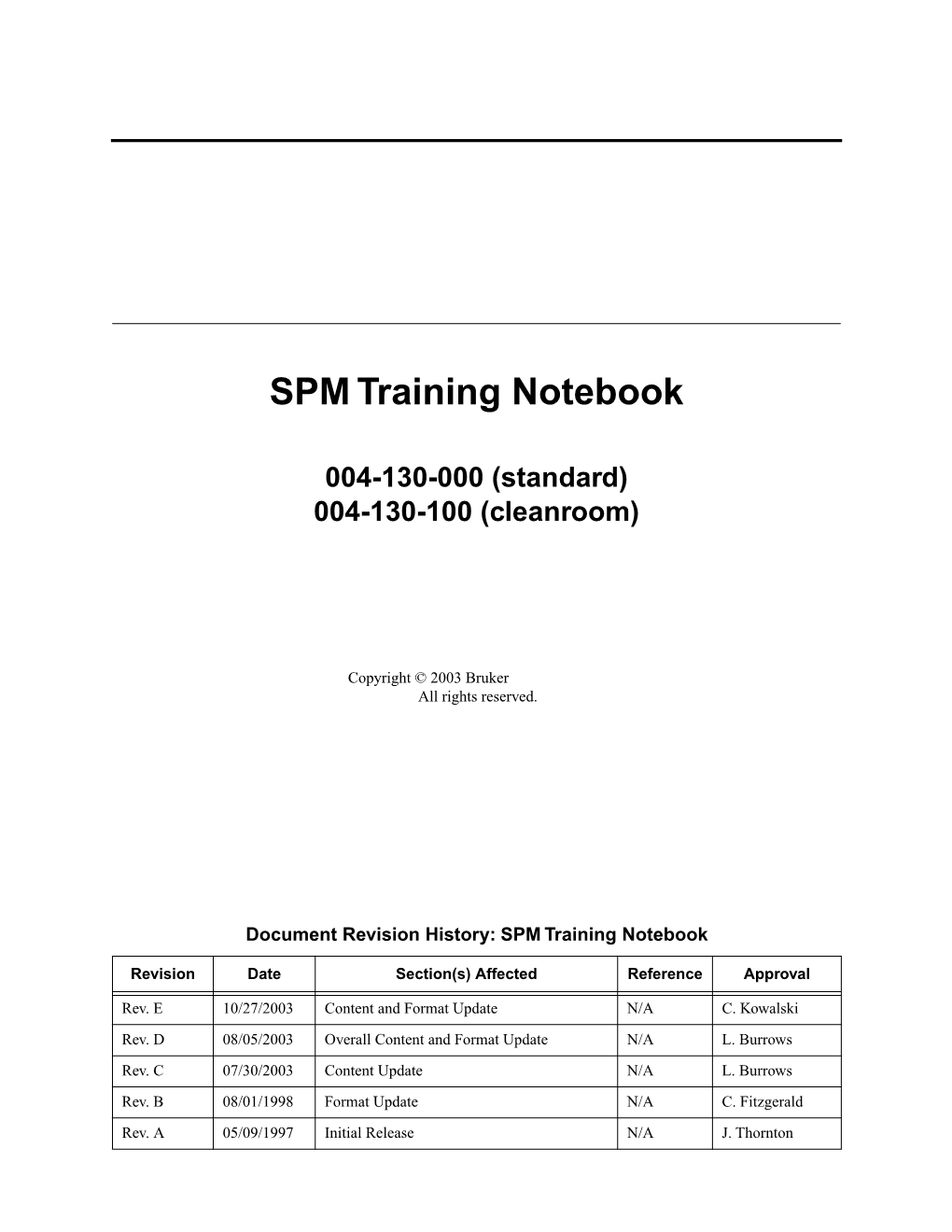 Bruker AFM Training Notebook