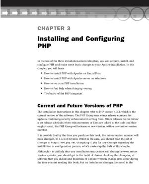 Installing and Configuring PHP