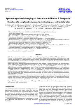 Aperture Synthesis Imaging of the Carbon AGB Star R Sculptoris? Detection of a Complex Structure and a Dominating Spot on the Stellar Disk