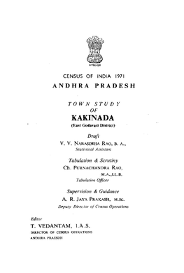 Town Study, of Kakinada (East Godavari)
