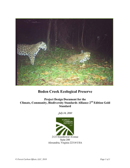 Boden Creek Ecological Preserve