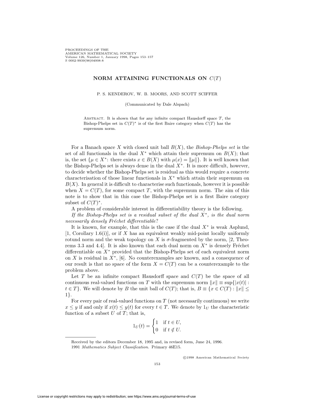 Norm Attaining Functionals on C(T)