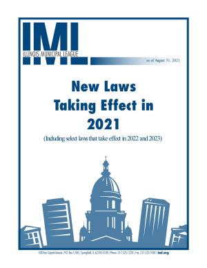 New Laws Taking Effect in 2021 (Including Select Laws That Take Effect in 2022 and 2023)