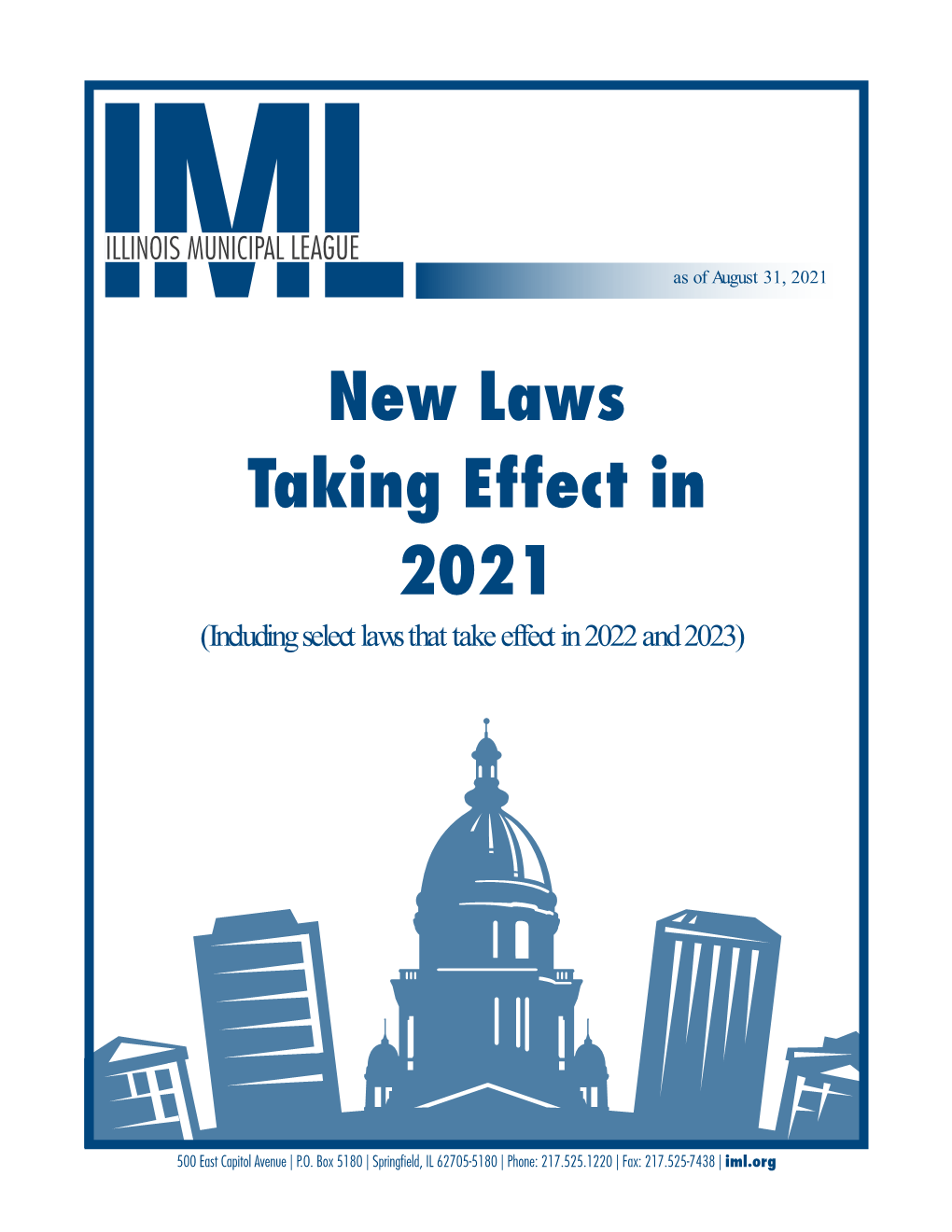 New Laws Taking Effect in 2021 (Including Select Laws That Take Effect