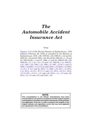 The Automobile Accident Insurance Act